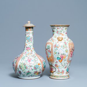 Two Chinese Canton famille rose vases, 19th C. — photo 4