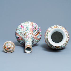Two Chinese Canton famille rose vases, 19th C. — photo 5
