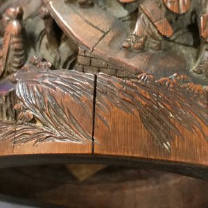 Two Chinese carved bamboo brush pots, 18/19th C. — 照片 11