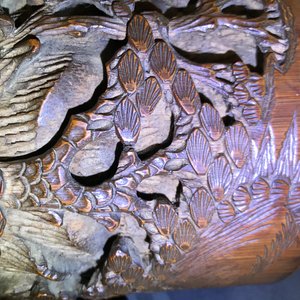 Two Chinese carved bamboo brush pots, 18/19th C. — 照片 33