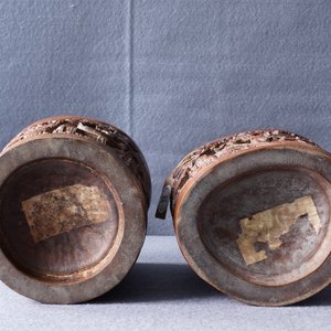 Two Chinese carved bamboo brush pots, 18/19th C. — 照片 43