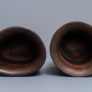 Two Chinese carved bamboo brush pots, 18/19th C. — 照片 5