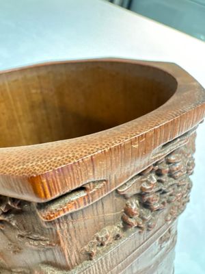 Two Chinese carved bamboo brushpots, 19/20th C. — photo 23