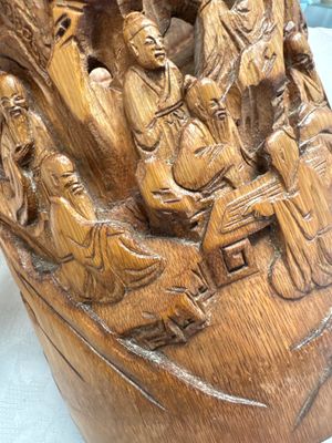Two Chinese carved bamboo brushpots, 19/20th C. — photo 6