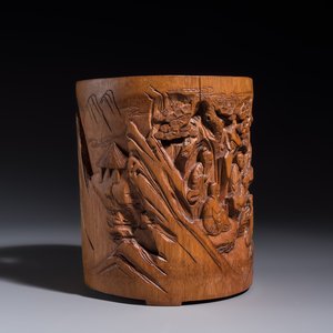 Two Chinese carved bamboo brushpots, 19/20th C. — photo 5