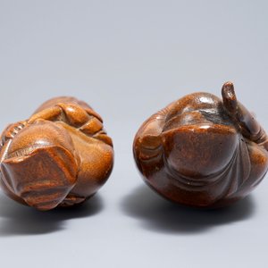 Two Chinese carved bamboo figures, 19th C. — photo 6
