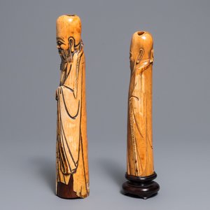 Two Chinese carved ivory figures of Shou Lao, 17/18th C. — photo 2