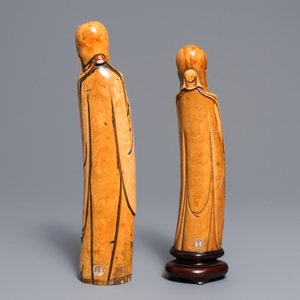 Two Chinese carved ivory figures of Shou Lao, 17/18th C. — photo 3