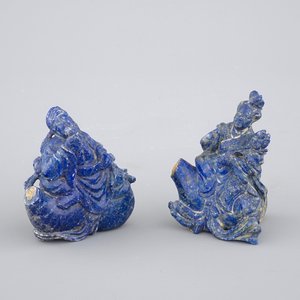 Two Chinese carved Lapis lazuli snuff bottles, 19th C. — photo 1