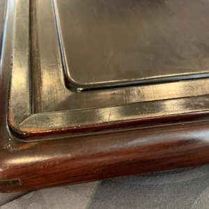 Two Chinese carved wooden trays and a stand, 18/19th C. — photo 30