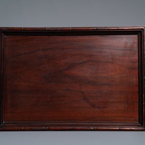 Two Chinese carved wooden trays and a stand, 18/19th C. — photo 3