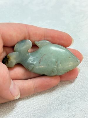 Two Chinese celadon, white and russet jade carvings, 18/19th C. — photo 11