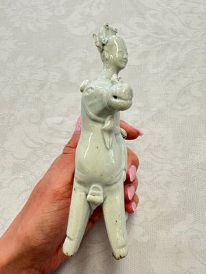 Two Chinese Dehua blanc-de-Chine Buddhist lions, three famille rose figures, and a white-glazed group, Kangxi and later — photo 58