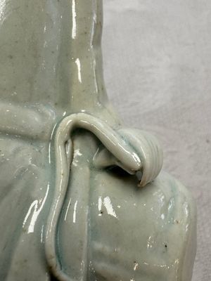 Two Chinese Dehua blanc-de-Chine Buddhist lions, three famille rose figures, and a white-glazed group, Kangxi and later — photo 61