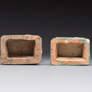 Two Chinese Dehua blanc-de-Chine Buddhist lions, three famille rose figures, and a white-glazed group, Kangxi and later — photo 7