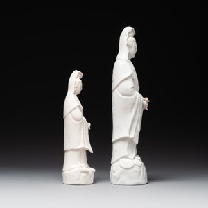 Two Chinese Dehua blanc de Chine figures of Guanyin, 18th C. — foto 4
