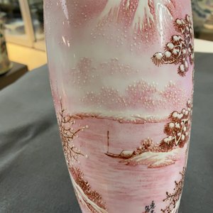 Two Chinese eggshell porcelain vases, seal marks, 20th C. — 照片 30