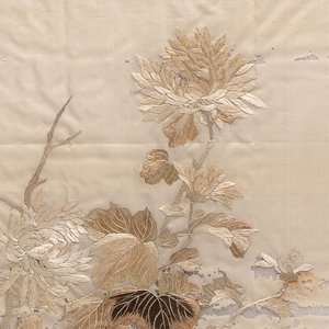 Two Chinese embroidered silk panels, 19/20th C. — 照片 9