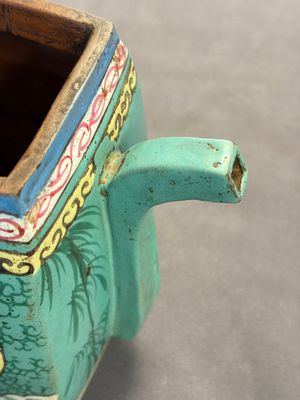 Two Chinese enamelled Yixing stoneware teapots, 19th C. — photo 6