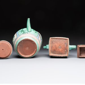 Two Chinese enamelled Yixing stoneware teapots, 19th C. — photo 7
