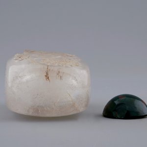 Two Chinese encrusted rock crystal and agate snuff bottles, 19/20th C. — 照片 6