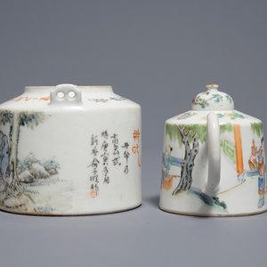 Two Chinese famille rose and qianjiang cai teapots, 19/20th C. — photo 5