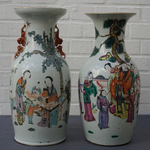 Two Chinese famille rose and qianjiang cai vases, 19th C. — 照片 7