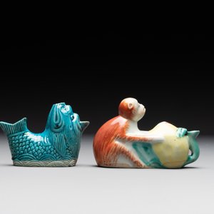 Two Chinese famille rose and turquoise-glazed water droppers, Kangxi/Qianlong — photo 2