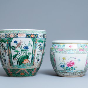 Two Chinese famille rose and verte jardinières, 19th C. — 照片 3