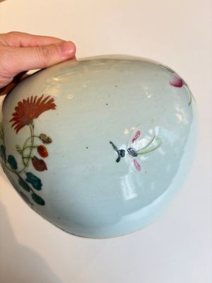 Two Chinese famille rose 'Birds among Flowering Branches' covered vases and a covered jar, 19/20th C. — foto 38