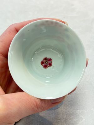 Two Chinese famille rose 'birds on flowering branches' cups and saucers, Yongzheng — 照片 10