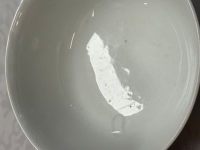 Two Chinese famille rose bowls, a water pot and a saucer — photo 21