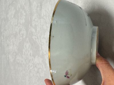 Two Chinese famille rose bowls, a water pot and a saucer — photo 29