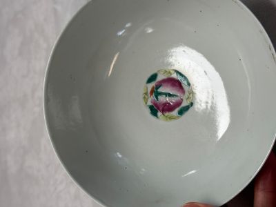 Two Chinese famille rose bowls, a water pot and a saucer — photo 33