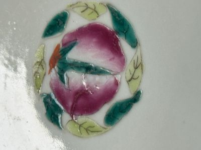 Two Chinese famille rose bowls, a water pot and a saucer — photo 35