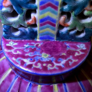 Two Chinese famille rose Buddhist altar ornaments, Qianlong mark, 19th C. — photo 17