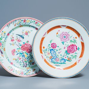 Two Chinese famille rose dishes, Yongzheng/Qianlong — 照片 1
