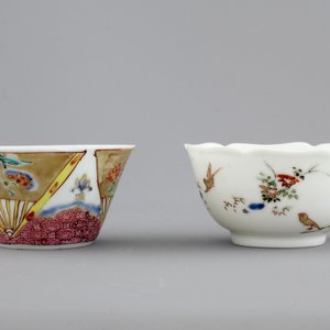 Two Chinese famille rose export porcelain cups and saucers, Yongzheng-Qianlong, 18th C. — photo 6