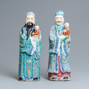 Two Chinese famille rose figures of immortals, 19/20th C. — photo 2