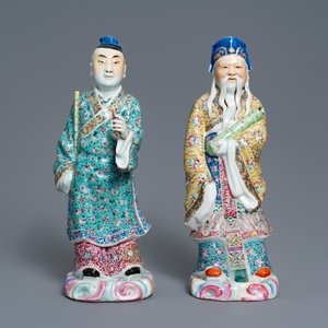 Two Chinese famille rose figures of immortals, 19/20th C. — photo 2