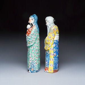 Two Chinese famille rose figures of star gods — foto 3