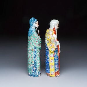 Two Chinese famille rose figures of star gods — foto 5