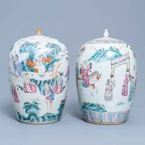 Two Chinese famille rose ginger jars, 19th C. — 照片 3