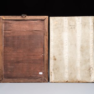 Two Chinese famille rose 'Li Bai 李白' and 'Zhou Dunyi 周敦頤' plaques, one after Wang Dafan 王大凡 and dated 1927, 20th C. — photo 3