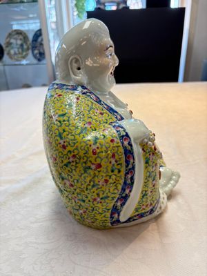 Two Chinese famille rose Milefo Buddhas, Zhu Mao Ji 朱茂記造 mark, 20th C. — photo 14