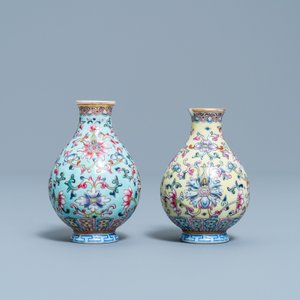 Two Chinese famille rose miniature vases, Qianlong mark, Republic — photo 4