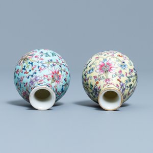Two Chinese famille rose miniature vases, Qianlong mark, Republic — photo 5
