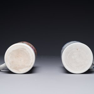 Two Chinese famille rose mugs with figurative and floral decor, Qianlong — 照片 5