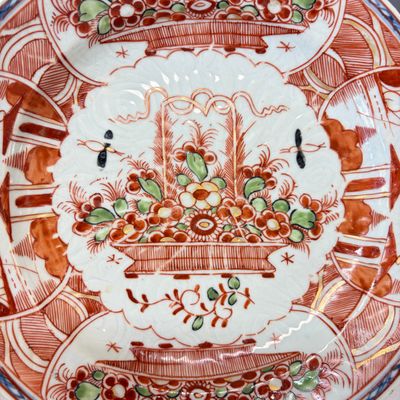Two Chinese famille rose plates and a pair of Dutch-decorated plates — photo 16