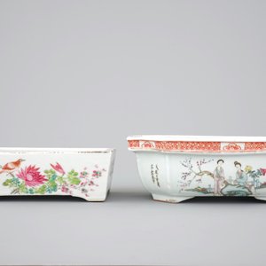 Two Chinese famille rose porcelain bonsai bowls, 19/20th C. — foto 2